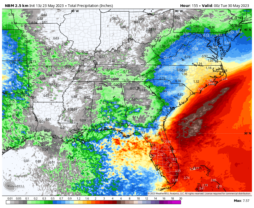 Memorial Day Storm Threatens Southeast & Mid-Atlantic Regions