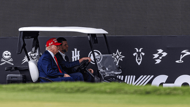 Trump’s Golf Weekend Criticized by Democrats as Stocks Fall – ABC News