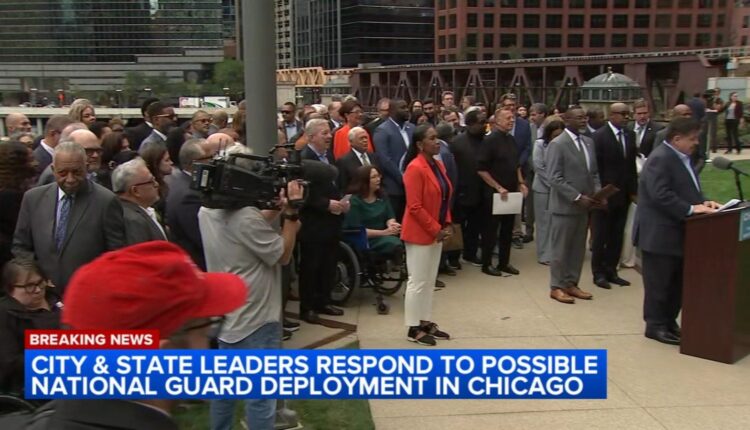 JB Pritzker press conference today: Illinois politicians condemn possible Donald Trump National Guard Chicago deployment plans