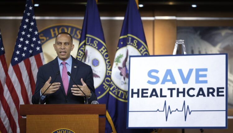 Democrats cast government shutdown as a health care showdown : NPR