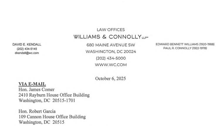 Bill and Hillary Clinton’s Stance on Epstein Testimony Oct. 6