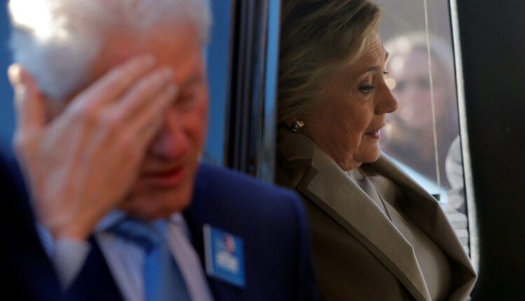 U.S. Democratic presidential nominee Hillary Clinton gets into her vehicle after she and her husband, former U.S. Presiden...