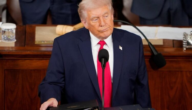 U.S. President Donald Trump delivers the State of the Union address at the U.S. Capitol in Washington D.C.